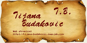 Tijana Budaković vizit kartica